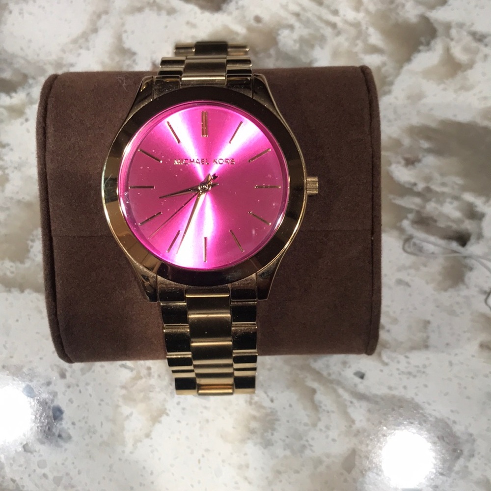 Michael Kors Gold & Pink Watch